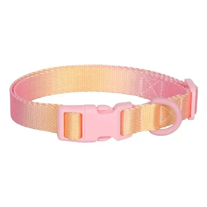 Collier pour Chihuahua en tissu rose et jaune avec attache. Tendance, pour offrir confort et sécurité à votre petit chien ou chat