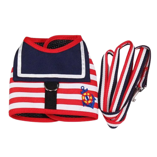 Chihuahua-Geschirr: Red Sailor + Leine