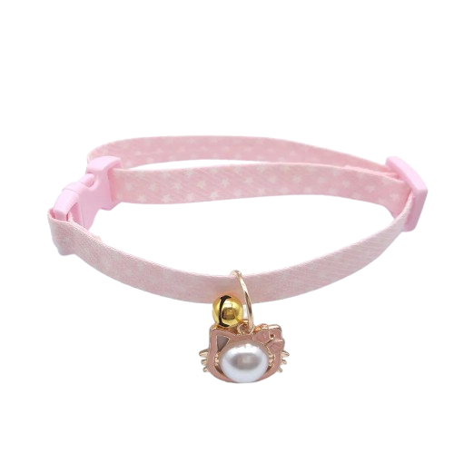 Collier pour Chihuahua rose avec pendentif motif Hello Kitty. Elégant, pour offrir confort et sécurité à votre petit chien ou chat