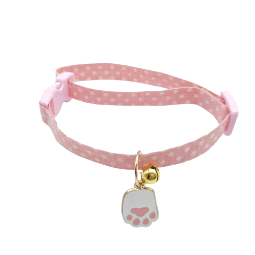 Collier pour Chihuahua rose avec pendentif motif patte. Elégant, pour offrir confort et sécurité à votre petit chien ou chat