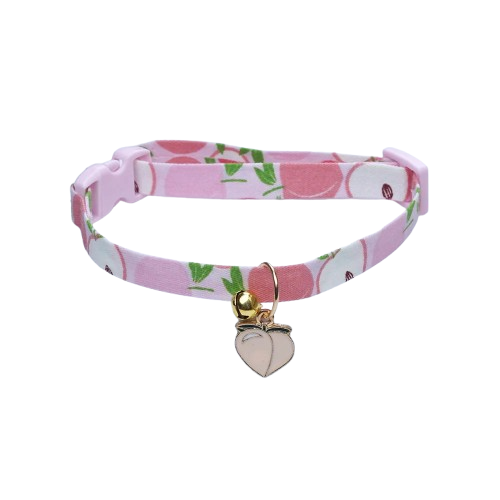 Collier pour Chihuahua rose avec pendentif motif pêche. Elégant, pour offrir confort et sécurité à votre petit chien ou chat