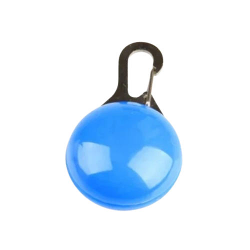 Collier pour Chihuahua : porte clé bleu avec éclairage LED. Élégant, pour offrir confort et sécurité à votre petit chien ou chat
