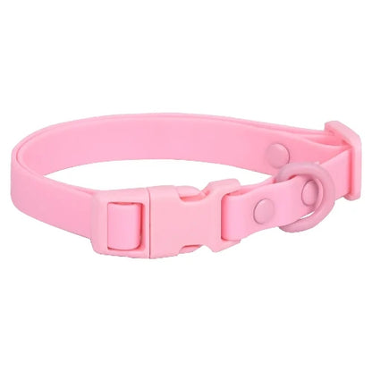 Collier pour Chihuahua en silicone rose avec attache. Résistant pour offrir confort et sécurité à votre petit chien ou chat