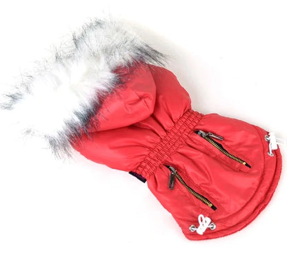 Manteau pour Chihuahua - Doudoune flashy rouge – Chaude et stylée, idéale pour garder votre petit chien ou chat au chaud