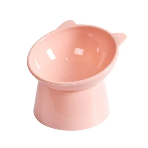 Gamelle colorée surélevée. Adaptée pour les croquettes ou l’eau. Convient à tous les petits chiens et les chats. Vendue sur la boutique Mon Petit Chihuahua. Couleur rose