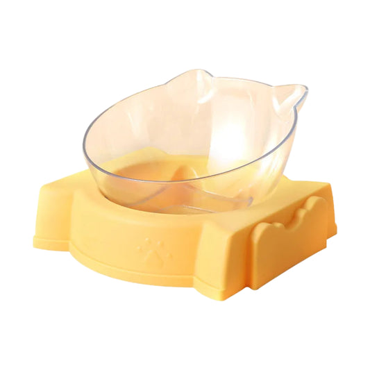 Gamelle simple compartiment, pour croquettes ou eau. En plastique résistant, couleur jaune. Adaptée à tous les petits chiens et les chats. Vendue sur la boutique Mon Petit Chihuahua. 
