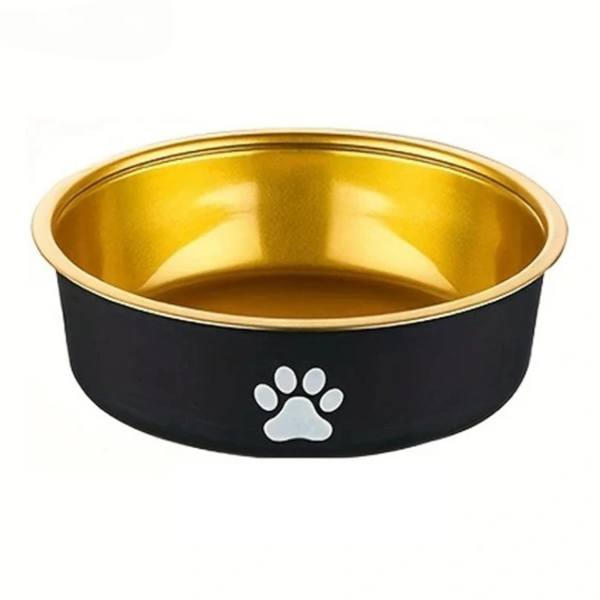 Gamelle Chien : Noire et dorée