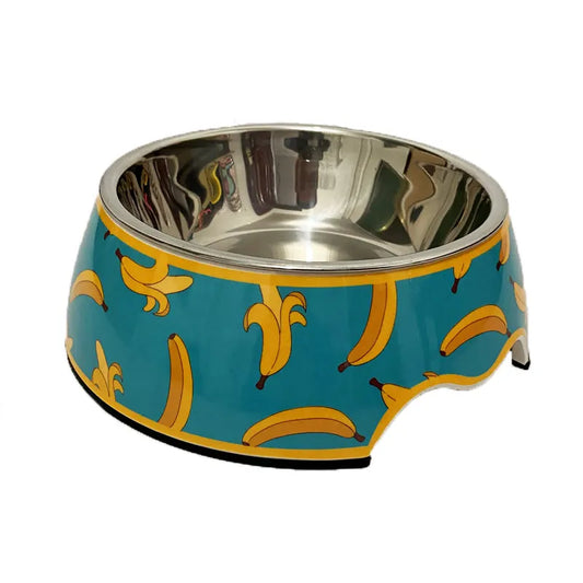 Gamelle Chien : Inox motifs Bananes