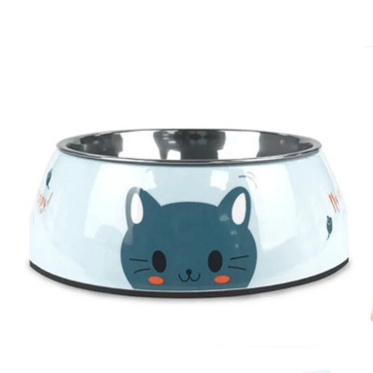Gamelle Chien : Inox bleue motifs Chats