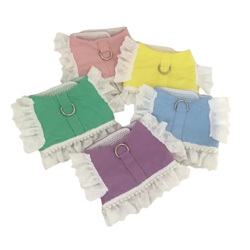 Chihuahua Harness: Colorful Lace Dress