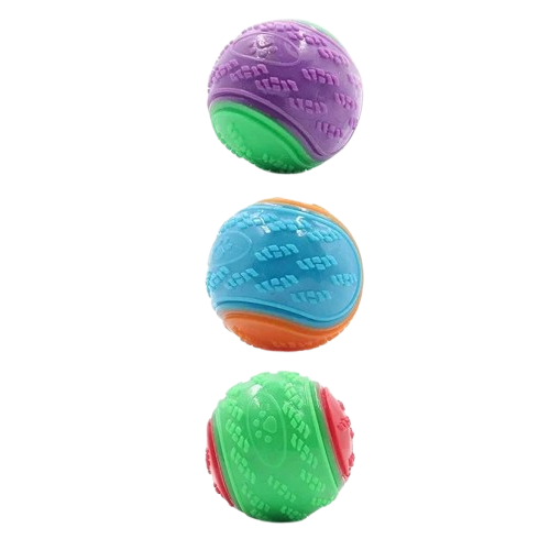Jouet pour Chihuahua à mâcher : balle en silicone colorée – Idéal pour stimuler et divertir votre petit chien ou chat