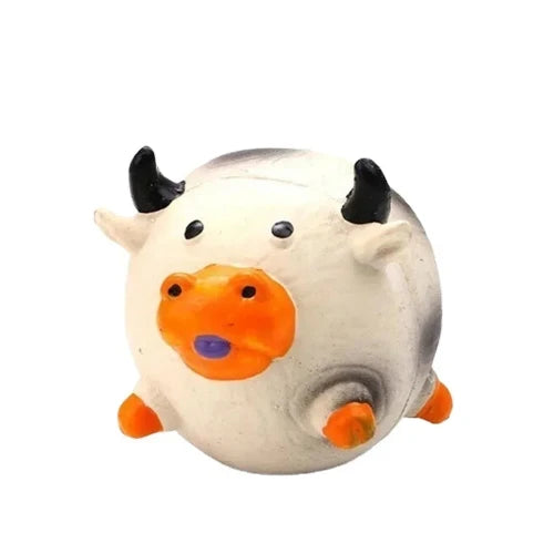 Jouet pour Chihuahua : balle en forme de vache – Idéal pour stimuler et divertir votre petit chien ou chat en favorisant son activité