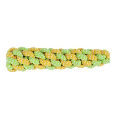 Jouet pour Chihuahua à mâcher en forme de corde vert et orange – Idéal pour stimuler et divertir votre petit chien ou chat