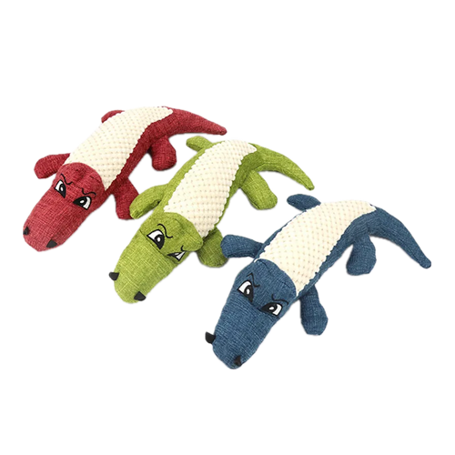 Jouet pour Chihuahua : peluches en forme de crocodiles plusieurs couleurs – Idéales pour occuper votre petit chien ou chat