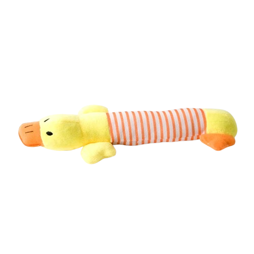 Jouet pour Chihuahua : peluche en forme de canard jaune – Idéal pour occuper et divertir votre petit chien ou chat