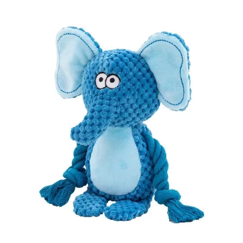 Jouet pour Chihuahua : peluche en forme d'éléphant bleu – Idéal pour occuper et divertir votre petit chien ou chat