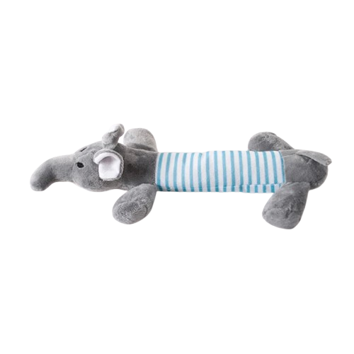 Jouet pour Chihuahua : peluche en forme d'éléphant gris – Idéal pour occuper et divertir votre petit chien ou chat