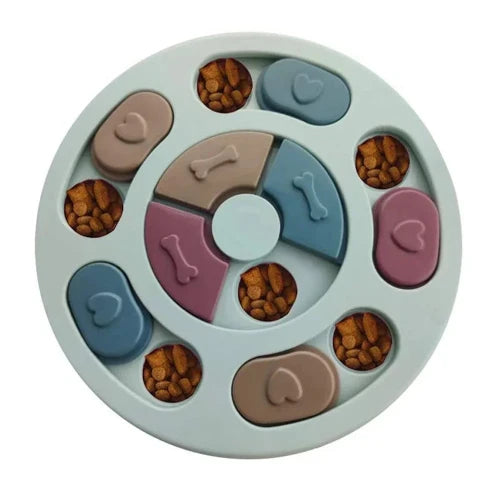 Chihuahua-Spielzeug: Grünes Puzzle mit Trockenfutter
