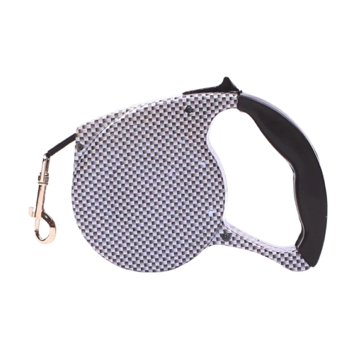 Laisse Chihuahua : Rétractable motifs Damier