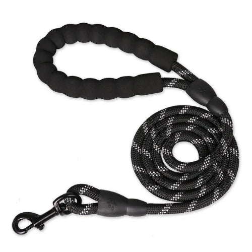 Laisse renforcée réfléchissante noire pour Chihuahua – Solide et visible, idéale pour promener votre petit chien ou chat
