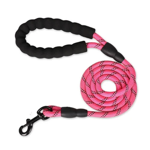 Laisse renforcée réfléchissante rose pour Chihuahua – Solide et visible, idéale pour promener votre petit chien ou chat
