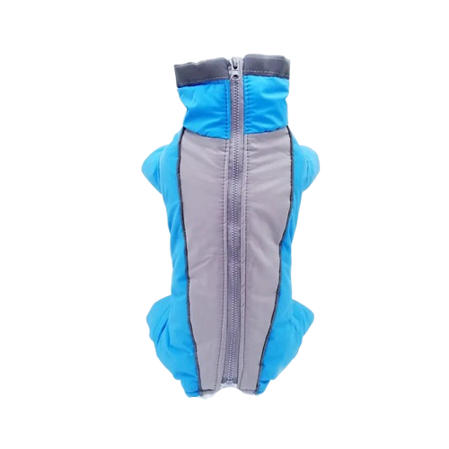 Manteau pour Chihuahua : combinaison bleue et grise – Confortable, parfait pour protéger votre petit chien ou chat pendant les promenades