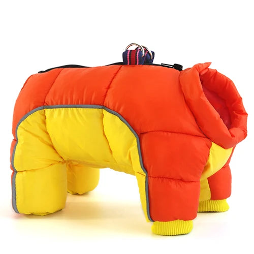 Manteau Chihuahua : Combinaison Rembourrée Jaune & Orange