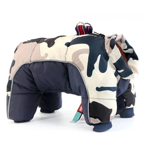 Manteau Chihuahua : Combinaison Rembourrée Noir Camouflage