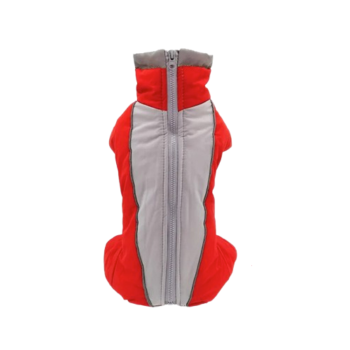Manteau pour Chihuahua : combinaison rouge et grise – Confortable, parfait pour protéger votre petit chien ou chat pendant les promenades
