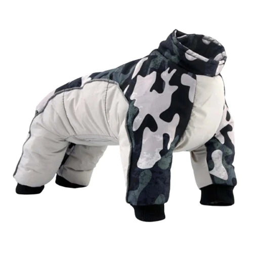 Manteau pour Chihuahua : combinaison rembourrée blanc et camouflage - Confortable, parfait pour protéger votre petit chien ou chat pendant les promenades