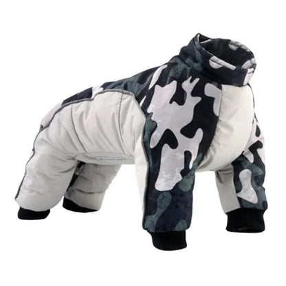 Manteau pour Chihuahua : combinaison rembourrée blanc et camouflage - Confortable, parfait pour protéger votre petit chien ou chat pendant les promenades