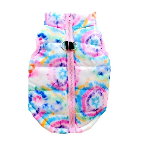 Manteau pour Chihuahua : doudoune motifs arc en ciel – Confortable, parfait pour protéger votre petit chien ou chat pendant les promenades