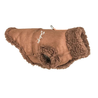 Manteau pour Chihuahua : doudoune en fourrure marron – Confortable, parfait pour protéger votre petit chien ou chat pendant les promenades