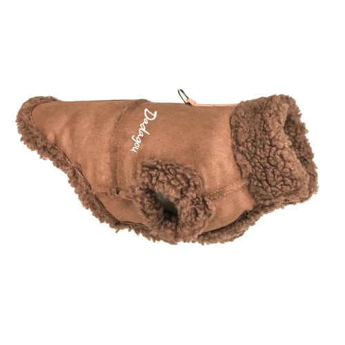 Chihuahua Coat: Brown Fur Down Jacket