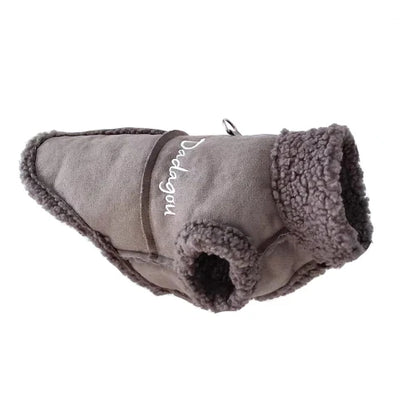 Manteau pour Chihuahua : doudoune en fourrure gris – Confortable, parfait pour protéger votre petit chien ou chat pendant les promenades