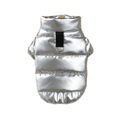 Manteau pour Chihuahua : doudoune matelassée argent – Confortable, parfait pour protéger votre petit chien ou chat pendant les promenades