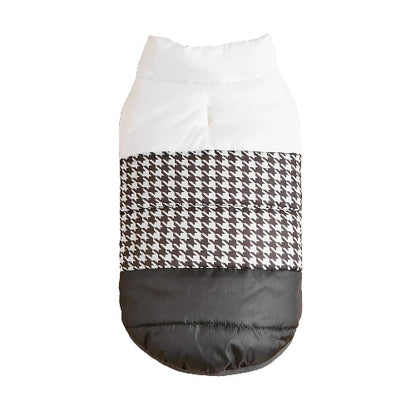 Manteau pour Chihuahua : doudoune blanche et noire – Confortable, parfait pour protéger votre petit chien ou chat pendant les promenades