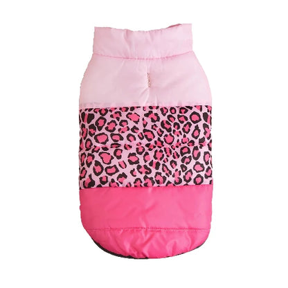 Manteau pour Chihuahua : doudoune rose et léopard – Confortable, parfait pour protéger votre petit chien ou chat pendant les promenades