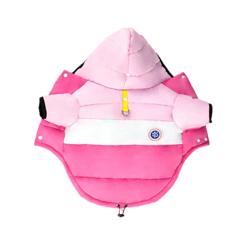 Manteau pour Chihuahua : doudoune rose et blanc – Confortable, parfait pour protéger votre petit chien ou chat pendant les promenades