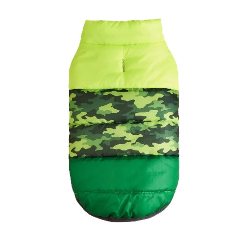 Manteau pour Chihuahua : doudoune vert et camouflage – Confortable, parfait pour protéger votre petit chien ou chat pendant les promenades