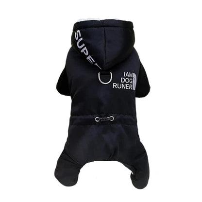 Manteau pour Chihuahua : veste imperméable noire runer – Confortable, parfait pour protéger votre petit chien ou chat pendant les promenades