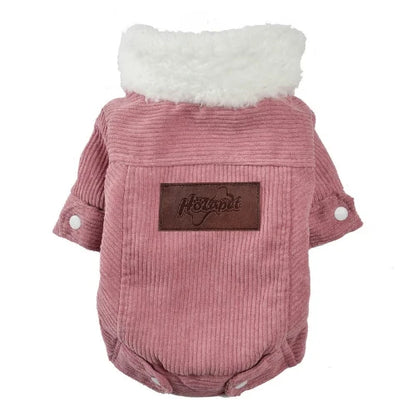 Manteau pour Chihuahua : veste en velours rose – Confortable, parfait pour protéger votre petit chien ou chat pendant les promenades