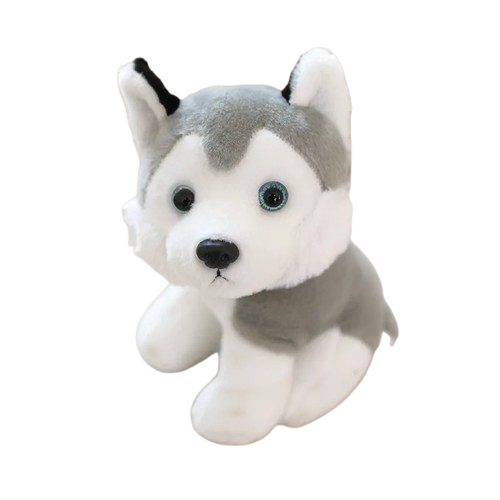 Jouet pour Chihuahua : peluche en forme de loup gris – Idéal pour occuper et divertir votre petit chien ou chat