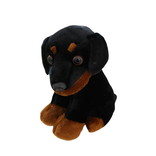 Jouet pour Chihuahua : peluche en forme de chien pinscher noir – Idéal pour occuper votre petit chien ou chat