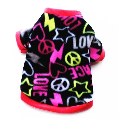 Pull Chihuahua : Noir & Rouge Peace & Love