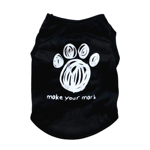 Chihuahua Sweater: Black Paw Print