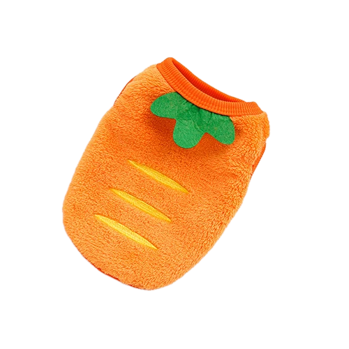 Pull pour Chihuahua orange motif carotte – Confortable, vêtement parfait pour garder votre petit chien ou chat au chaud