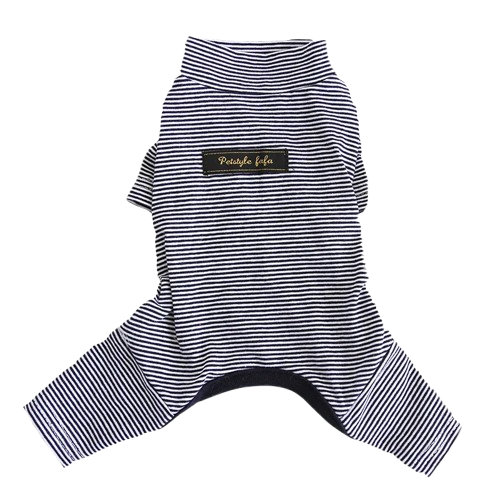 Pyjama noir à rayures pour Chihuahua – Confortable et chaud, idéal pour garder votre petit chien ou chat au chaud pendant la nuit
