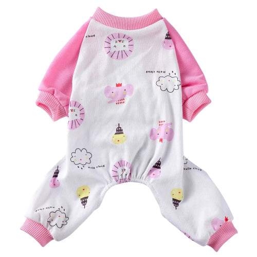 Pyjama rose avec motifs éléphants pour Chihuahua – Confortable, idéal pour garder votre petit chien ou chat au chaud pendant la nuit