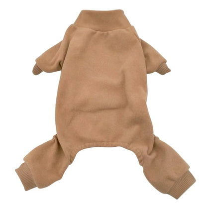 Pyjama uni marron chocolat pour Chihuahua – Confortable, idéal pour garder votre petit chien ou chat au chaud pendant la nuit